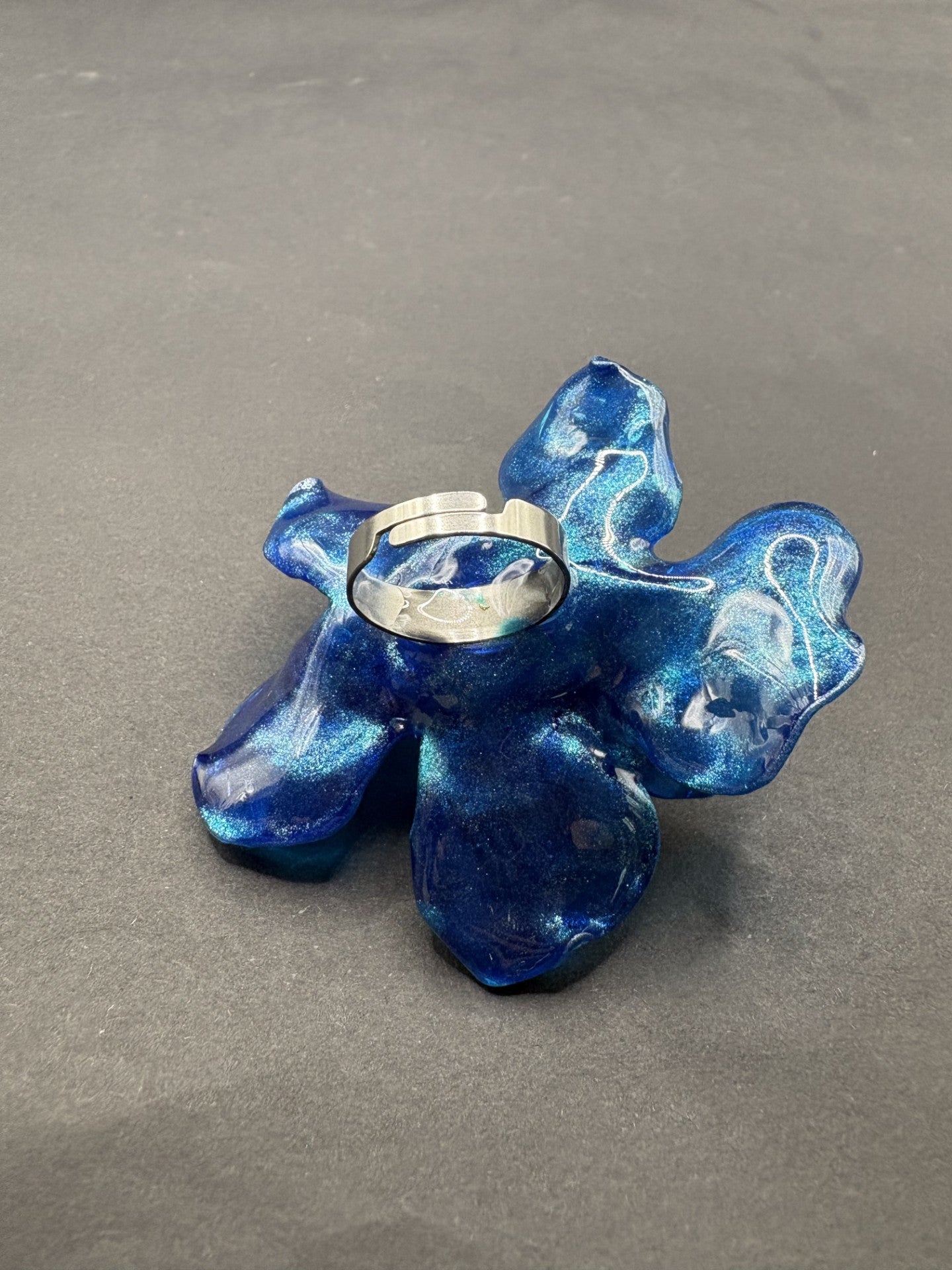 Anillo Glitter Azul