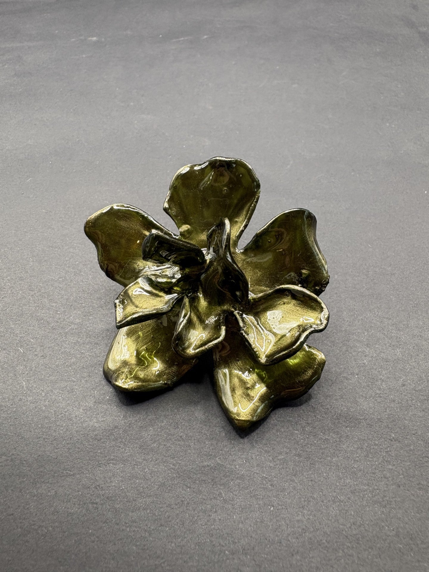 Anillo Metalizado verde oscuro