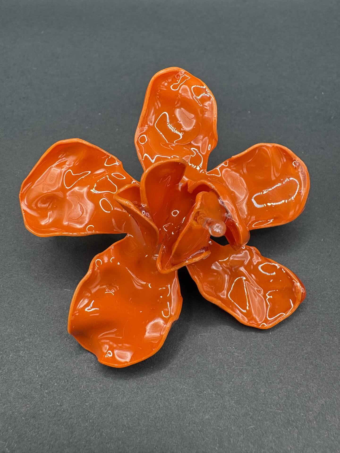 Anillo Magnolia Naranja Opaco