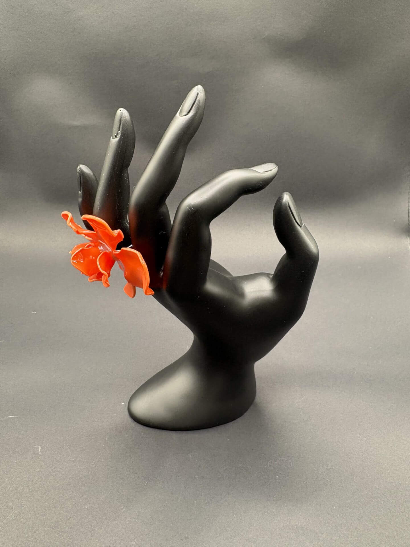 Anillo Magnolia Naranja Opaco