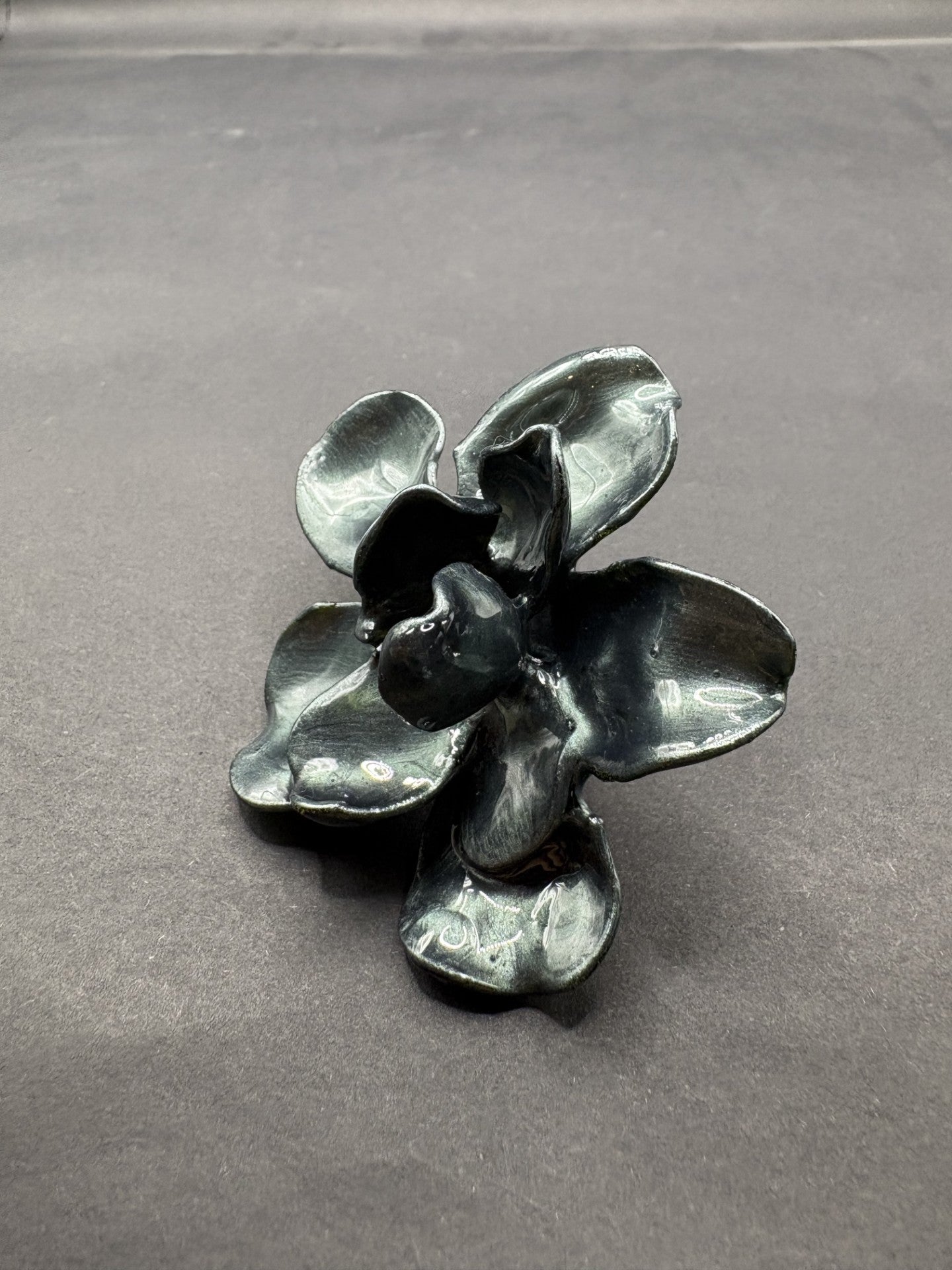 Anillo Metalizado Gris oscuro