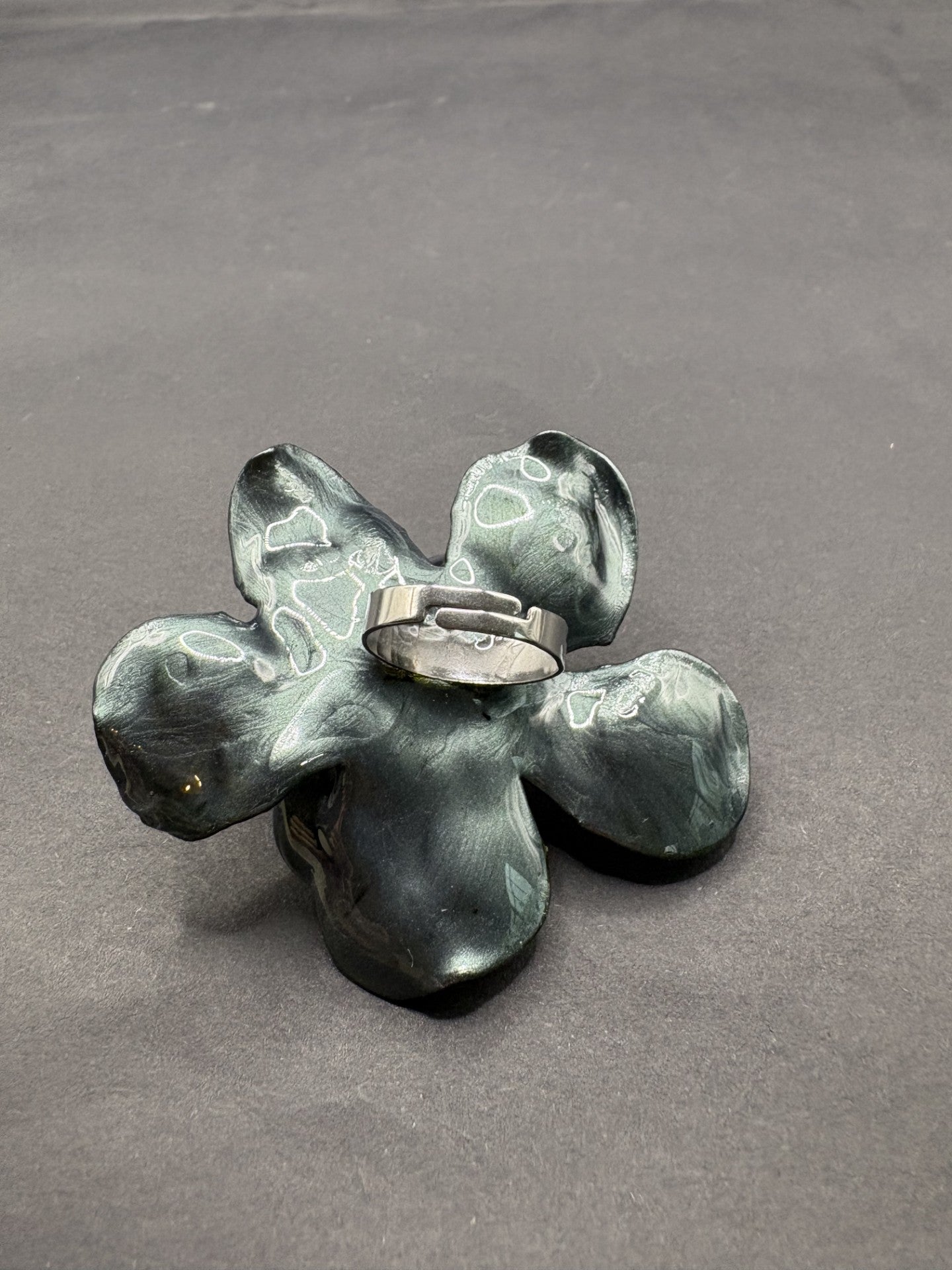 Anillo Metalizado Gris oscuro